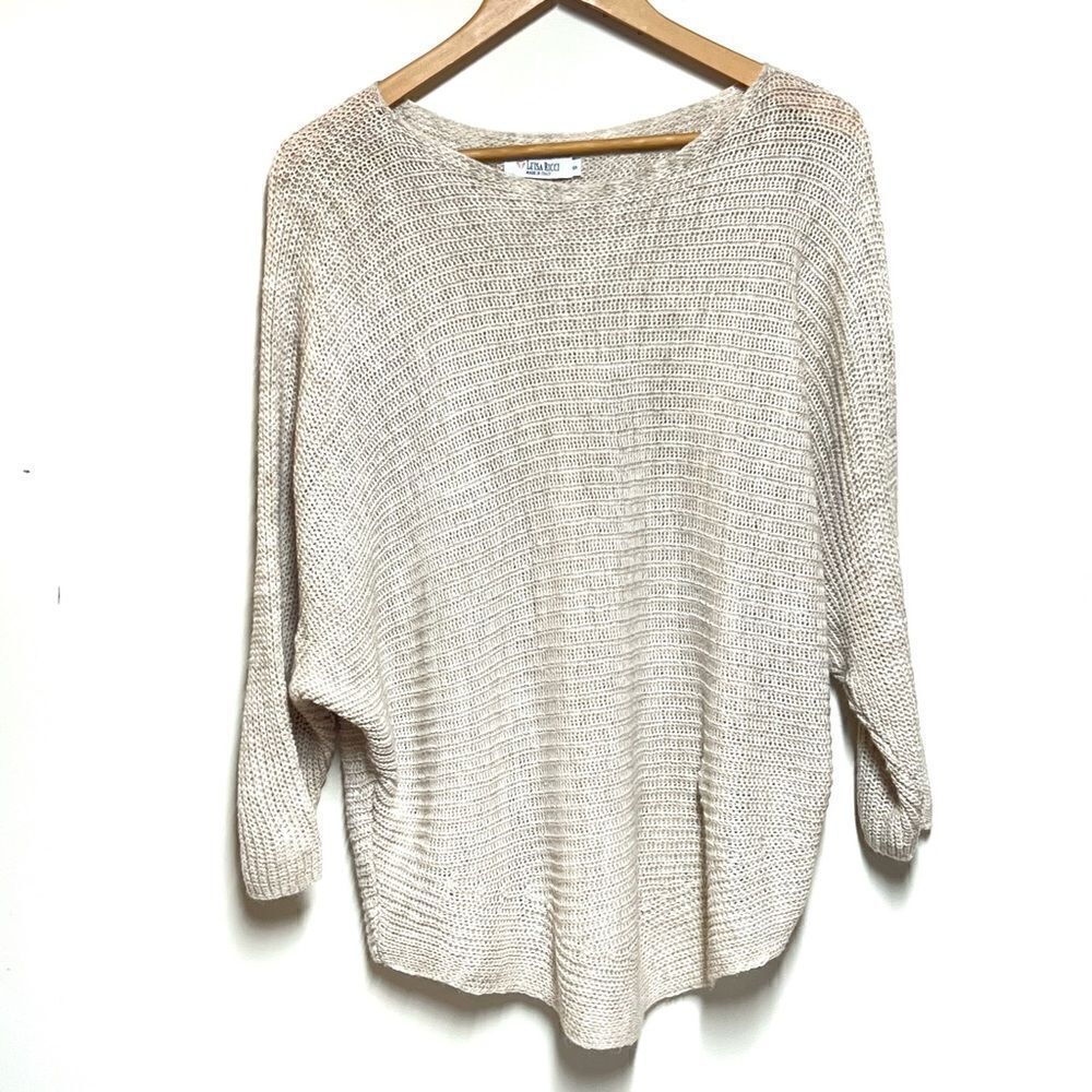 Luisa Ricci Italian Boatneck Dolman Batwing Alpaca Blend Oversized Sweater Sz S